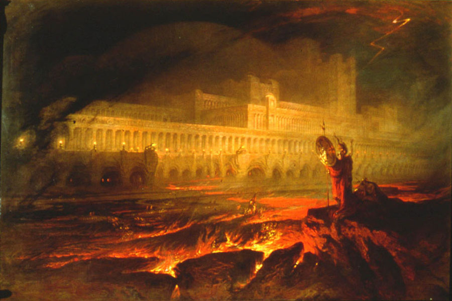 Fig. 6 – Hell as a Fiery City-State Inhabited and Ruled by Demons