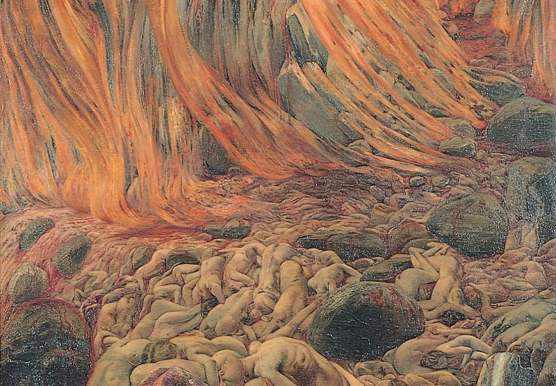 Fig. 7 – Hell as a Barren Valley Swept by Storms of Fire